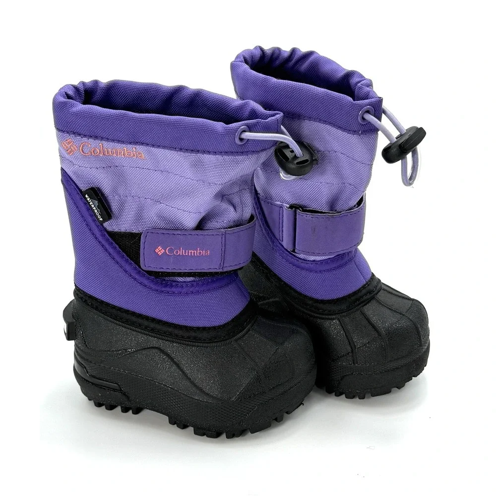 Columbia Powderbug Plus‎ 2 Todder Winter Boots Purle Size 4 Warm-25F-32C